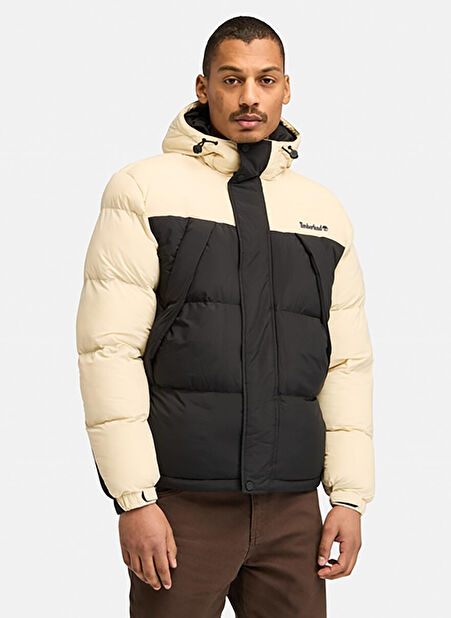 Krem Erkek Kapüşon Yaka Normal Bel Normal Kalıp Ceket TB0A6267EGB1_Durable Water Repellen -1
