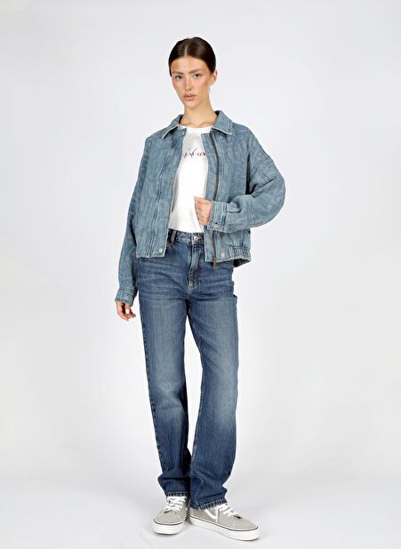 Lee Cooper Mavi Kadın Denim Ceket 251 LCF 131003 VERTI 2 DENIM -1