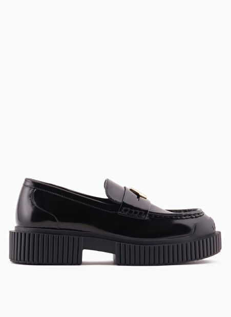 Armani Exchange Deri Siyah Kadın Loafer XDA005XV87800002 -1