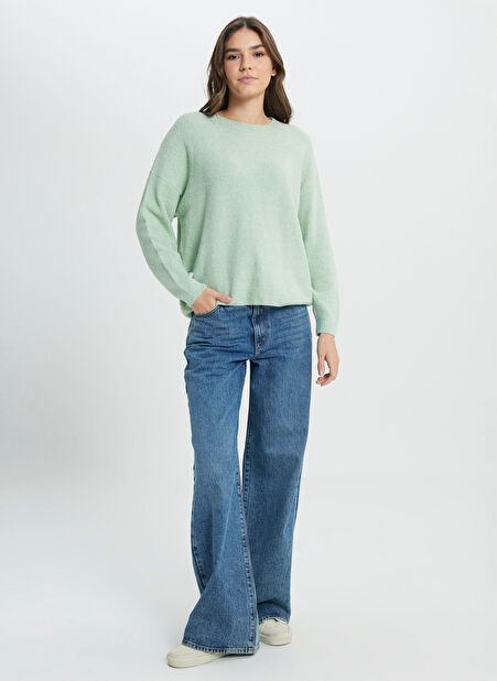 Wrangler Relaxed Mint Kazak Kadın W242710303 Mint Green Triko-Hırka -1