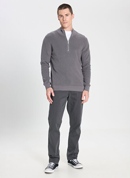 Wrangler Relaxed Antrasit Erkek Kazak W242666003 Antrasit Kazak -1