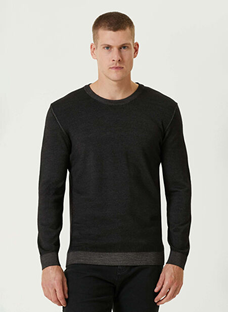 Network Bisiklet Yaka Slim Fit Antrasit Erkek Kazak 1091736 -1