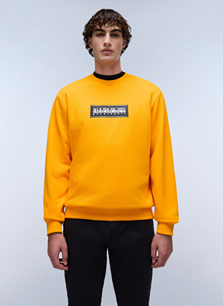 Turuncu Erkek Bisiklet Yaka Normal Kalıp Sweatshirt NP0A4I1AA671_B-BOX LOGO C -1