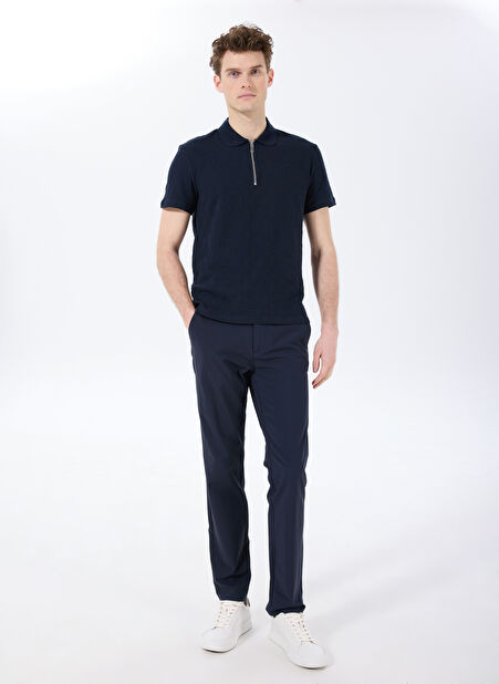 Fabrika Comfort Bağlamalı Bel Normal Paça Lacivert Erkek Chino Pantolon FC5SM-PNT 2756 -1