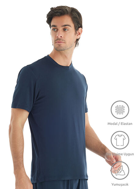 Blackspade Yuvarlak Yaka Düz Antrasit Erkek T-Shirt 9306 -1