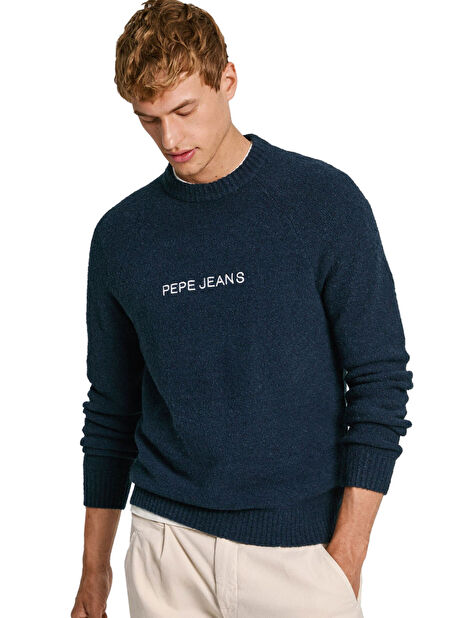 Pepe Jeans Bisiklet Yaka Regular Fit Lacivert Erkek Kazak PM702461-594 CLOY -1