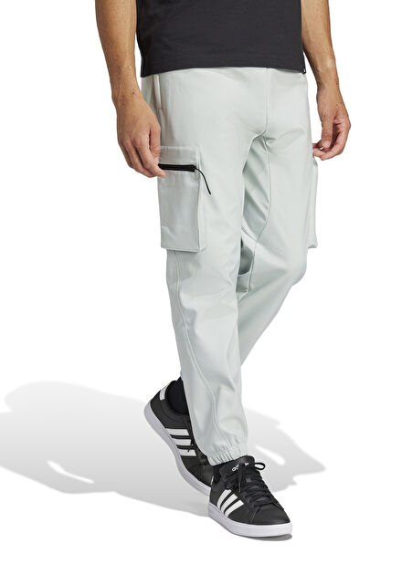adidas JF3286 M CE Q1 PR C PT Açık Gri Lastikli Bel Regular Fit Düz Erkek Eşofman Altı -1