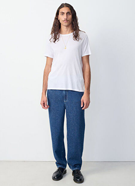 Beyaz Erkek Standart T-Shirt MDEC1E25BLANC -1