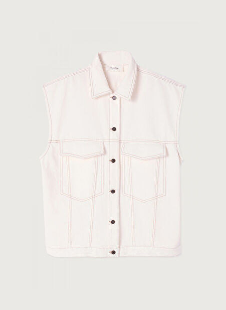 Bej Kadın Geniş Fit Yelek JOZ16AE25_OFF WHITE -1
