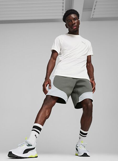 67899680 EVOSTRIPE Shorts 8 DK Mi Gri Lastikli Bel Regular Fit Erkek Şort -1