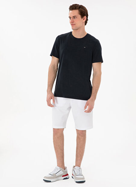 U.S. Polo Assn. Beyaz Erkek Sweat Şort TEROY -1