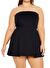 Plus Size Straplez Yaka Tulum