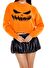 Pumpkin Face Baskılı Kazak