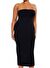 Plus Size Straplez Yaka Midi Elbise
