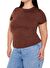 Plus Size Leopar Desenli Tişört