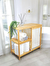 Bambu 3 Raflı Kumaş Sepetli Banyo Düzenleyici Kirli Çamaşır Sepeti D/8 JW-22750