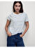 Saf Pamuklu Çizgili Regular Fit T-Shirt
