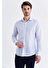 Mavi Slim Fit Kareli Uzun Kol Keten Gömlek