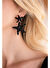 Royal Black Crystal Sea Star Earrings