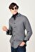 Slim Fit Uzun Kollu Kışlık Oduncu Düz Erkek Gri Gömlek
