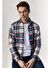 Erkek Slim Fit Dar Kesim Uzun Kollu Kareli Kışlık Oduncu Gömlek