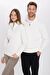 Unisex Relax Fit Rahat Kesim Pamuklu İçi Polarlı Yarım Fermuarlı Beyaz Dik Yaka Sweatshirt