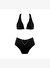 Lovekini Emily Black High Waist Bikini With Rose Gold Belt Buckle Accessory