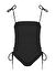 Lovekini Diana Black Kids Swimsuit With Real Pearl Details