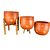Bitki Tasarımı Aksesuar Kalp Desenli Toprak Saksı Saksılık Salon Çiçeklik Üçlü Set - 19 CM