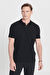 Erkek Siyah Slim Fit Dar Kesim Polo Yaka %100 Pamuk Kısa Kollu Tişört