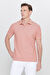 Erkek Kiremit-Bej Slim Fit Dar Kesim Kıvrılmaz Polo Yaka Kısa Kollu Tişört