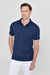 Erkek Lacivert Slim Fit Dar Kesim Kıvrılmaz Polo Yaka Kısa Kollu Tişört