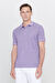 Erkek Mor-Beyaz Slim Fit Dar Kesim Kıvrılmaz Polo Yaka Kısa Kollu Tişört