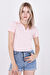 Polo Yaka Pamuk Crop Tshirt