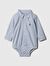 Brannan Bear İşlemeli Oxford Bodysuit