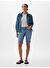9" Mid Rise Denim Bermuda Şort