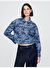 Crop Floral Denim Icon Ceket