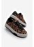 Kadın Sneaker Kalın Taban Bağcıklı Spor Ayakkabı Tales Taba Leopar