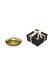 Yeşil Golden Glow Cam Mumluk ve Tealight Seti (Dekoratif Sıvama Kutulu)