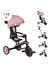 Globber Explorer 4in1 Katlanabilir Bisiklet - Koyu Pastel Pembe