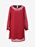 God Diva Vişne Kadın Elbise DR670P - PLUS SIZE