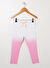 Mammaramma Pembe - Beyaz Kız Bebek Dar Paça Skinny Fit Baskılı Tayt 22SG-11   