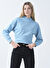 Lmtd Açık Mavi Kız Çocuk Kapüşonlu Uzun Kollu Düz Sweatshirt NLFNOTALI SHORT BRU SWEAT W. HOOD  
