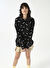 Fluffy Bisiklet Yaka Oversize Siyah Kadın Sweatshirt FFY-24