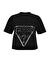 Guess Bisiklet Yaka Baskılı Siyah Kadın T-Shirt V2YI06K8HM0-ADELE CROP T-SHIRT
