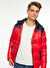 People By Fabrika Kırmızı Erkek Kapüşon Yaka Regular Fit Blok Desenli Puffer Mont stbasic7ak