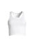 Casall 20424-001 Crop Rib Racerback Kadın Beyaz O Yaka Slim Fit Atlet