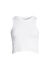 Casall 22134-001 Overlap Crop Top Kadın Beyaz O Yaka Slim Fit Atlet