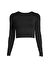 Casall Siyah Kadın O Yaka T-Shirt 21168-901 Crop Long Sleeve   