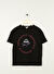 Aeropostale Siyah Kız Çocuk Bisiklet Yaka Düşük Omuz Oversize Baskılı T-Shirt 23SAG-09 